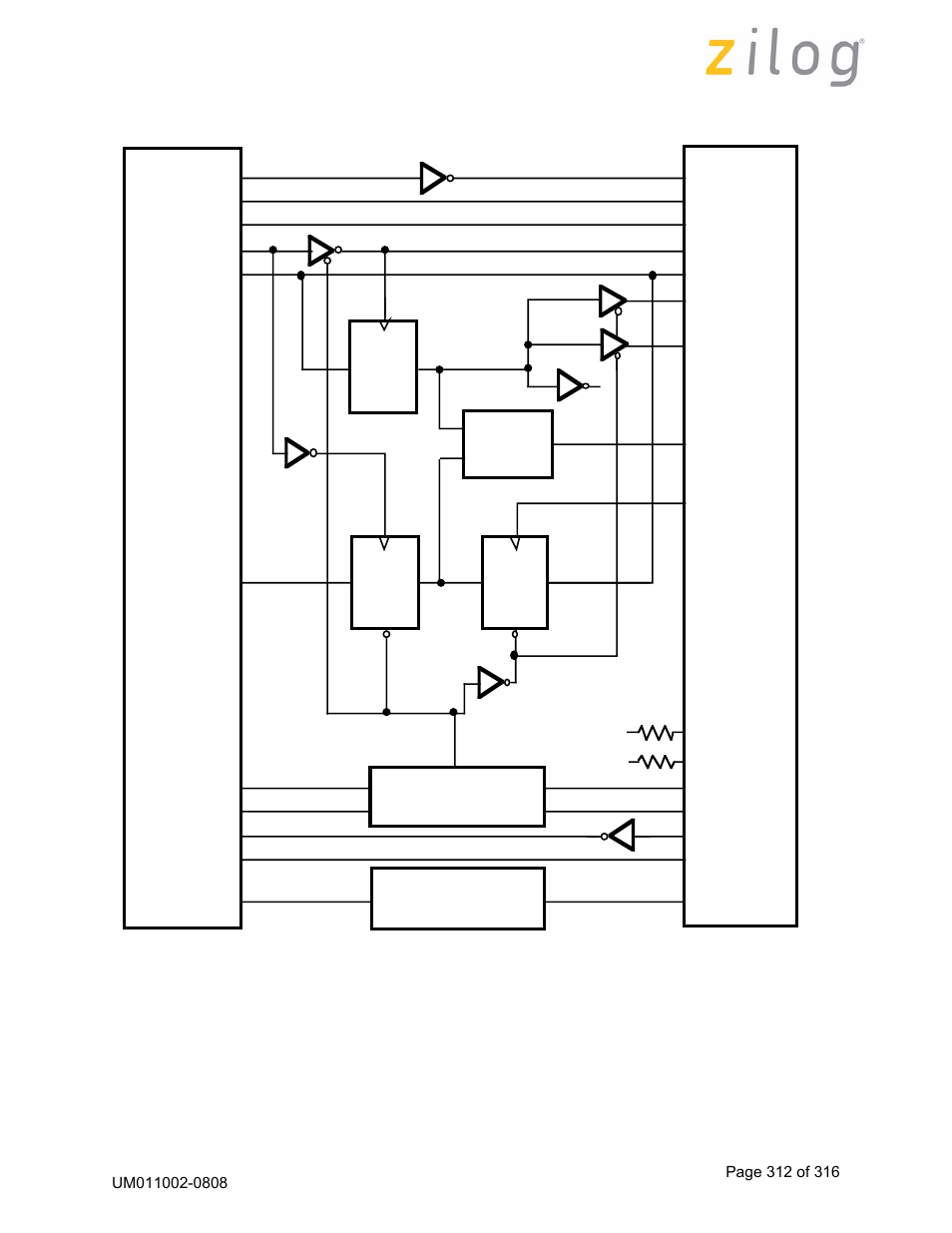 Applications examples (continued) | Zilog Z16C35 User Manual | Page 318 / 322