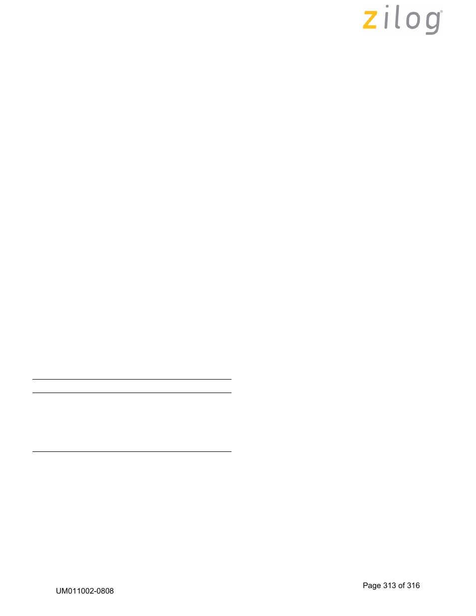 Zilog Z16C35 User Manual | Page 319 / 322