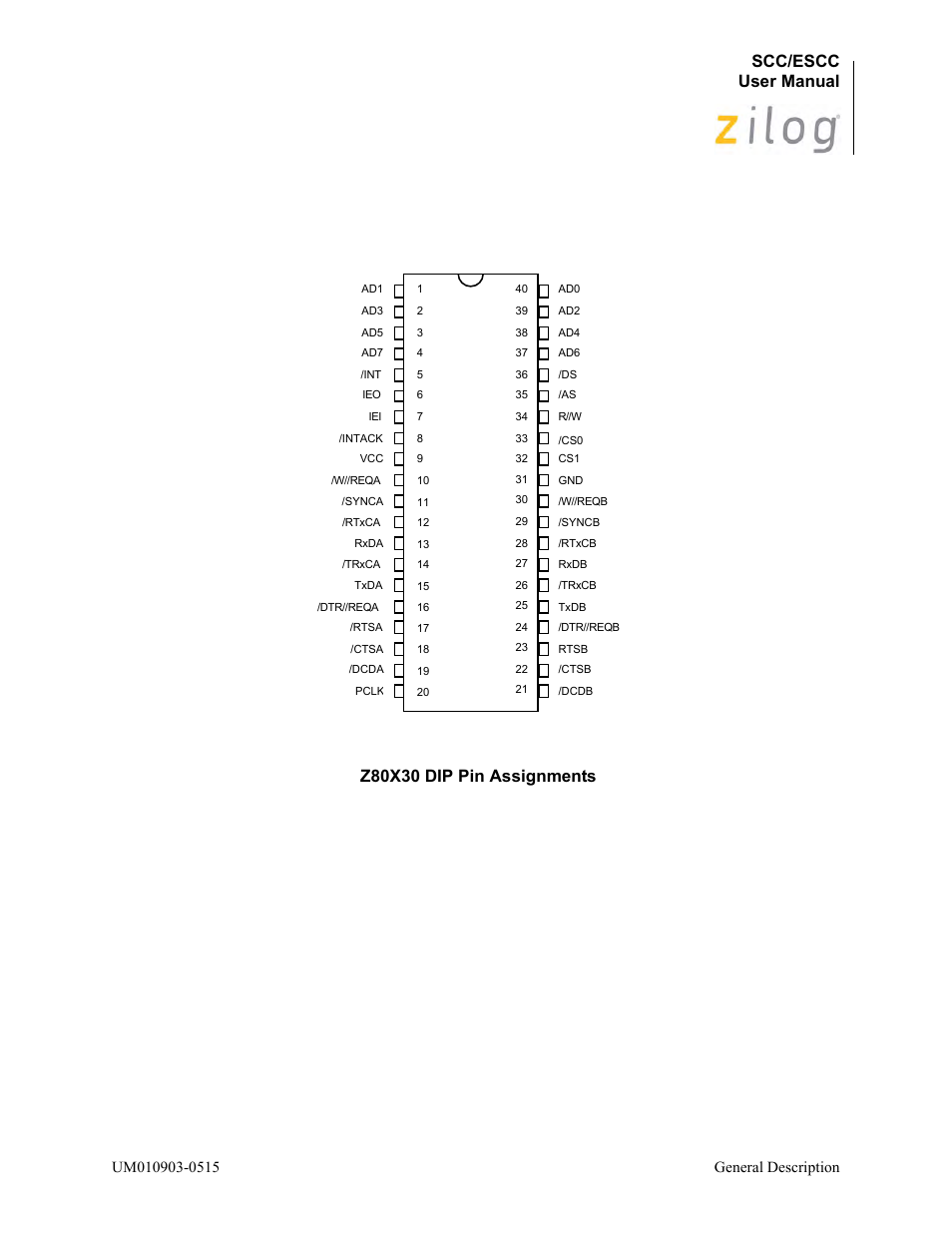 Scc/escc user manual | Zilog Z80230 User Manual | Page 19 / 394