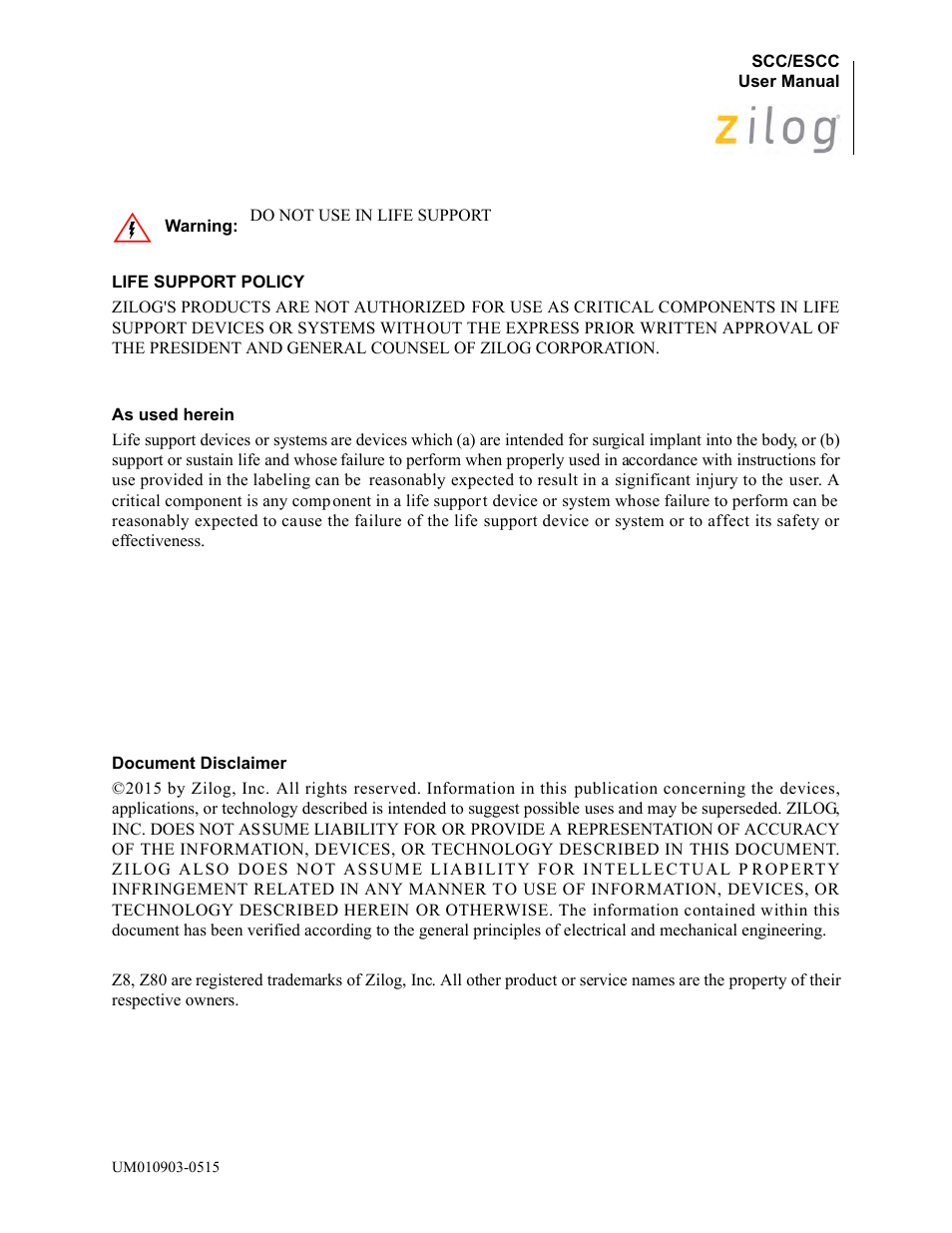 Zilog Z80230 User Manual | Page 2 / 394