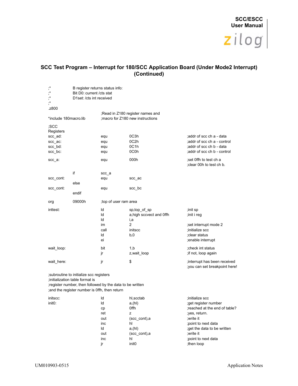 Scc/escc user manual | Zilog Z80230 User Manual | Page 246 / 394