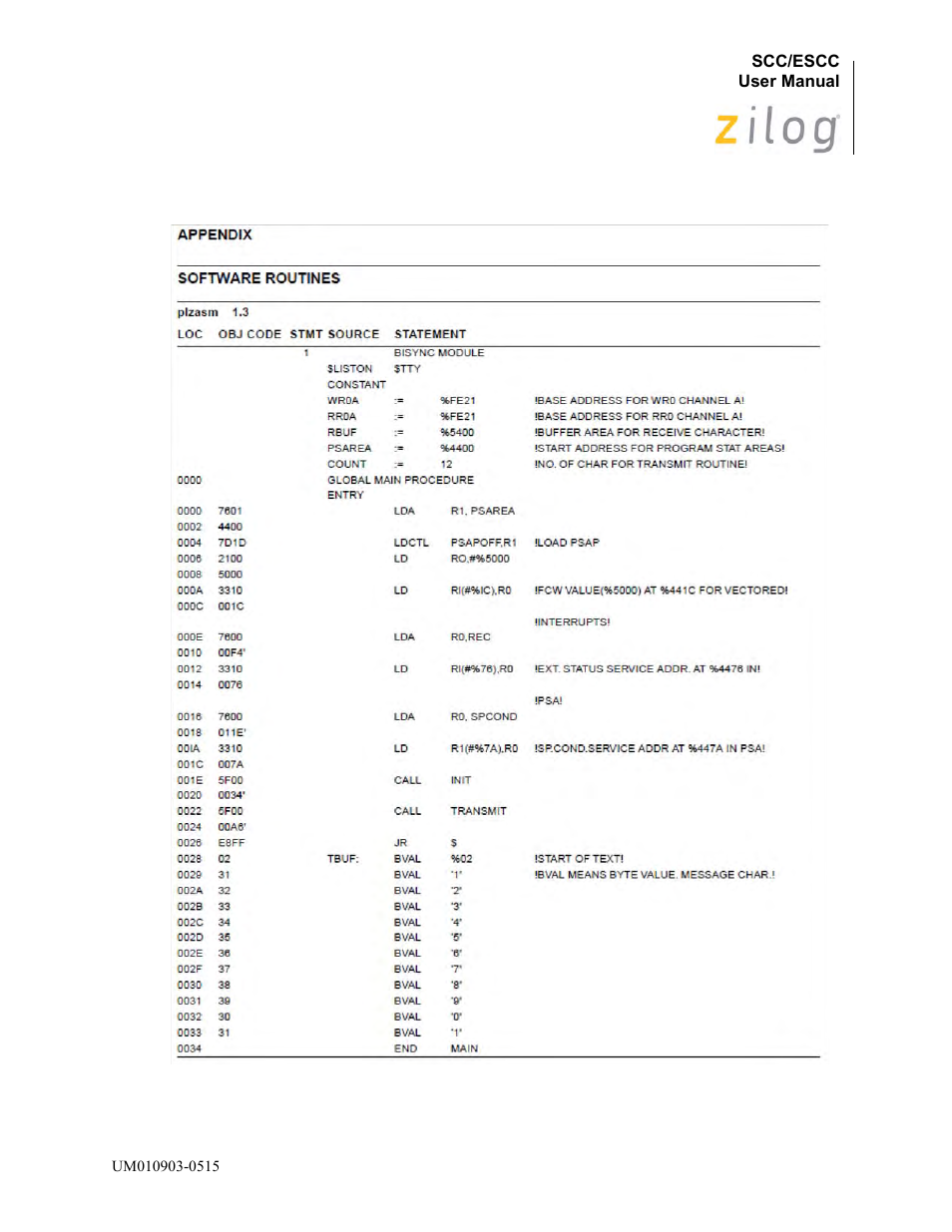 Zilog Z80230 User Manual | Page 289 / 394