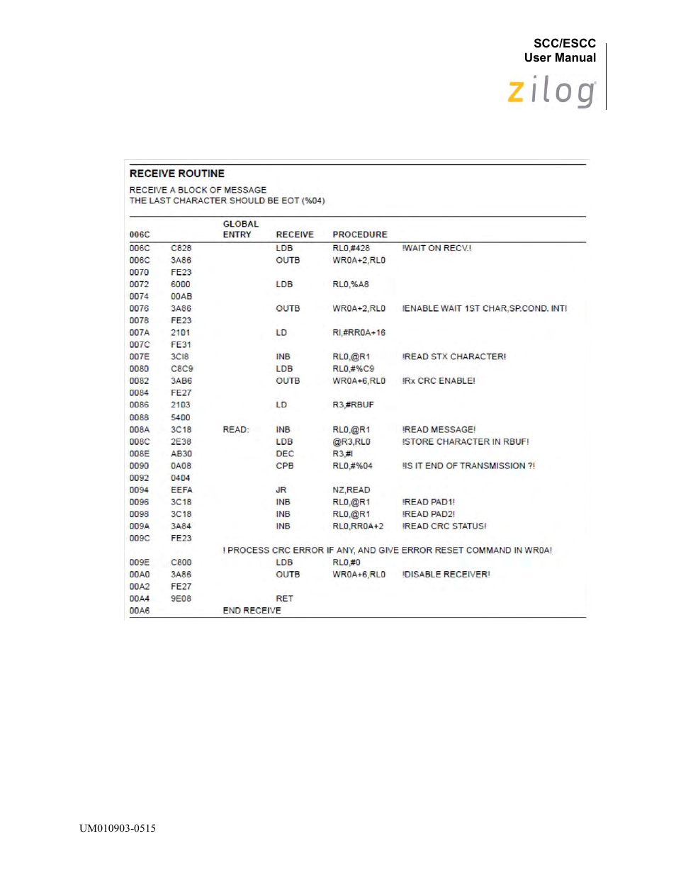 Zilog Z80230 User Manual | Page 291 / 394