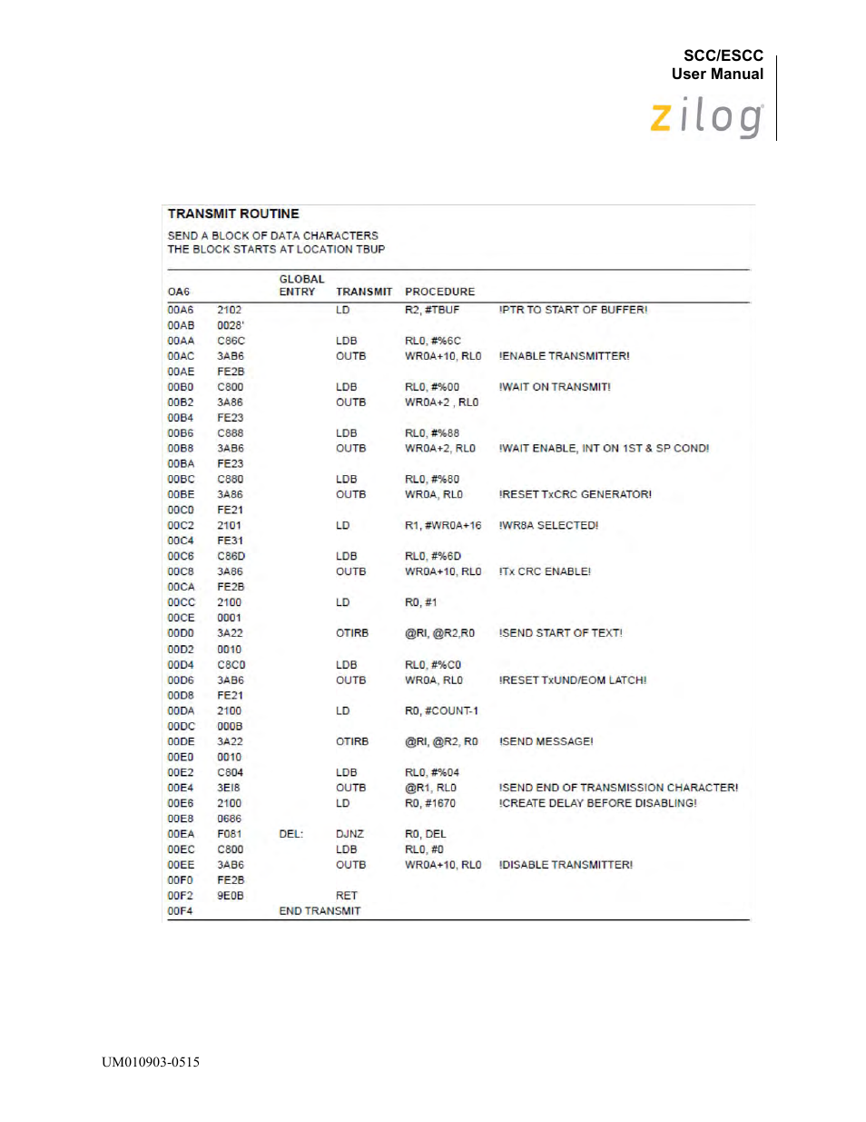 Zilog Z80230 User Manual | Page 292 / 394