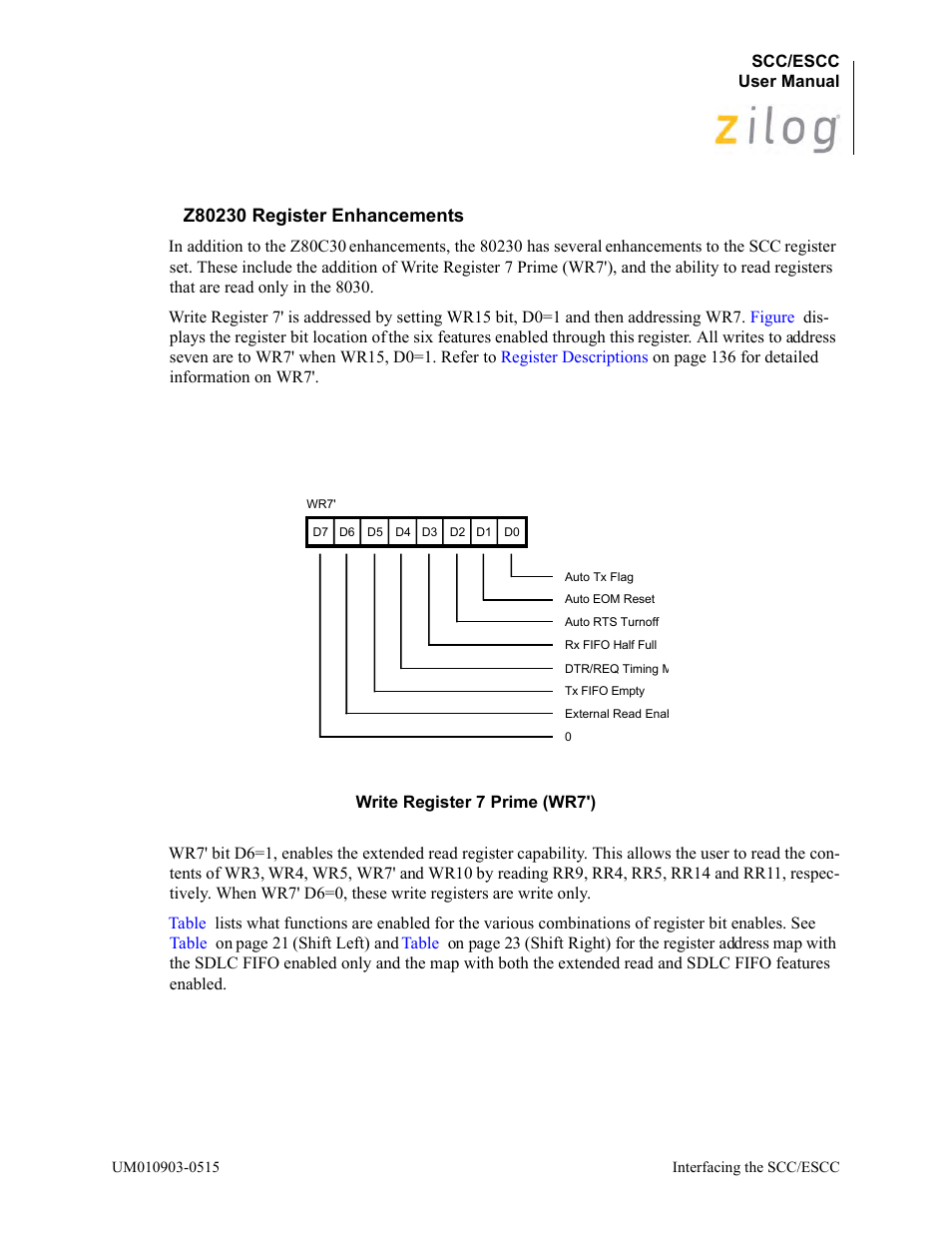 Z80230 register enhancements | Zilog Z80230 User Manual | Page 32 / 394