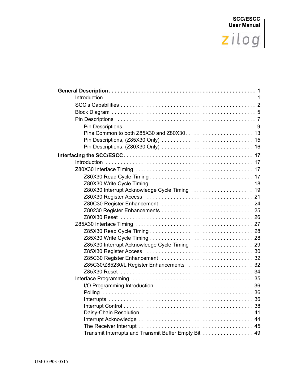 Zilog Z80230 User Manual | Page 4 / 394