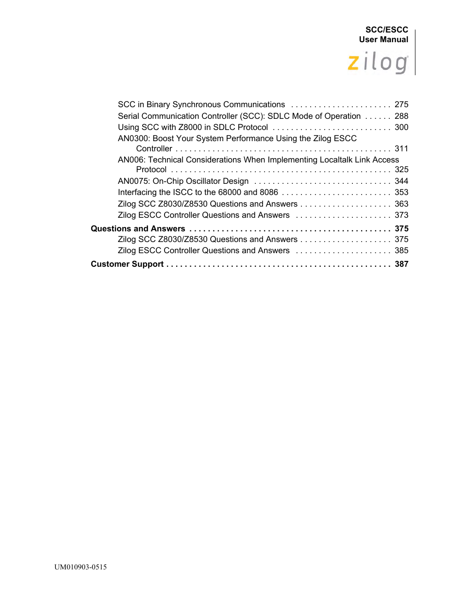 Zilog Z80230 User Manual | Page 7 / 394