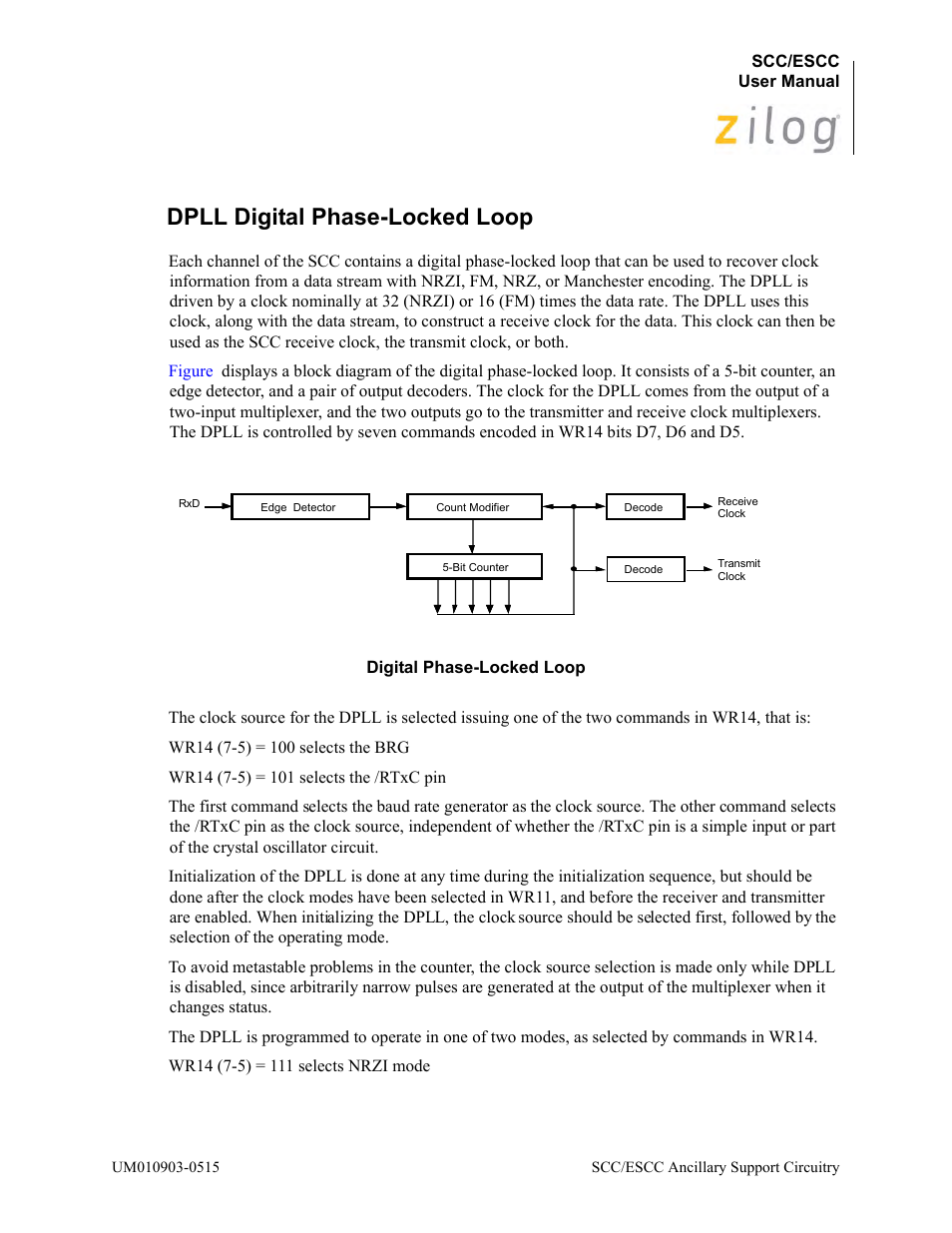 Dpll digital phase-locked loop | Zilog Z80230 User Manual | Page 85 / 394