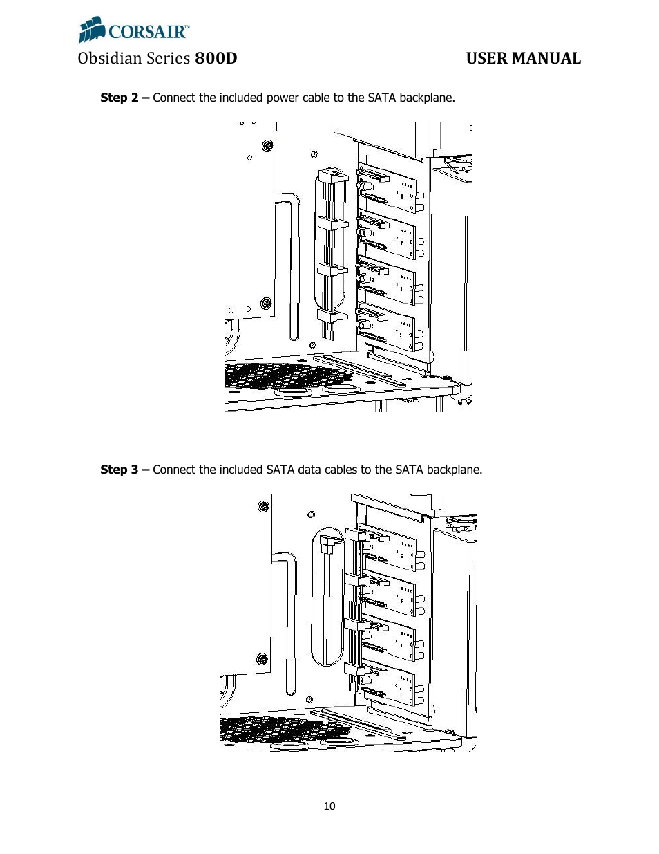 Obsidian series 800d user manual | Corsair Obsidian 800D User Manual | Page 10 / 27