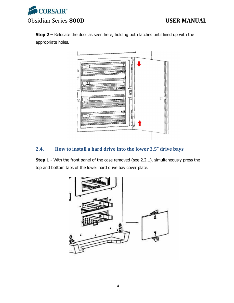 Obsidian series 800d user manual | Corsair Obsidian 800D User Manual | Page 14 / 27