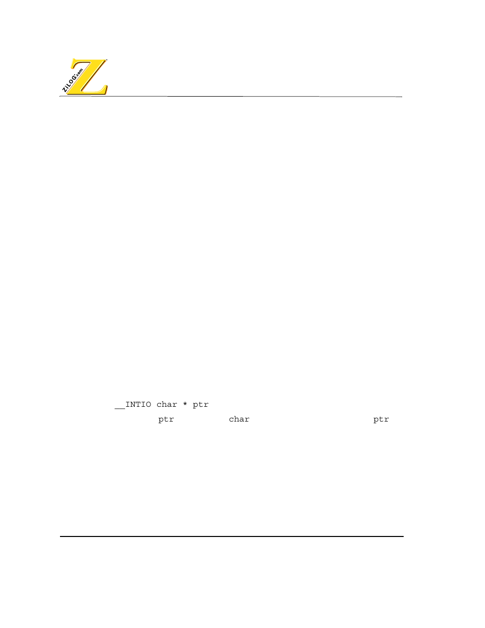 Language extensions, Assigning types, Default memory qualifiers | Zilog Z80380 User Manual | Page 36 / 116