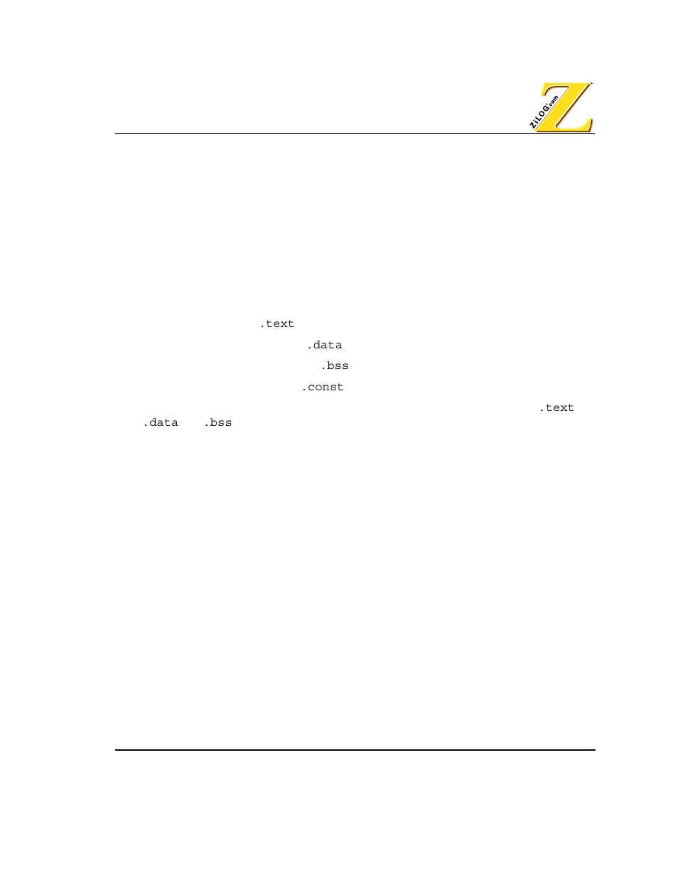 Section names | Zilog Z80380 User Manual | Page 47 / 116
