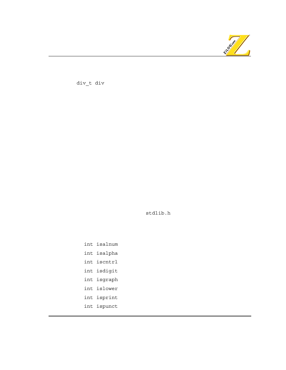 Div function | Zilog Z80380 User Manual | Page 71 / 116