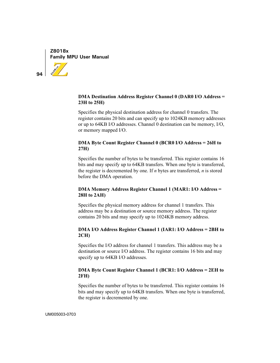 Zilog Z80180 User Manual | Page 109 / 326