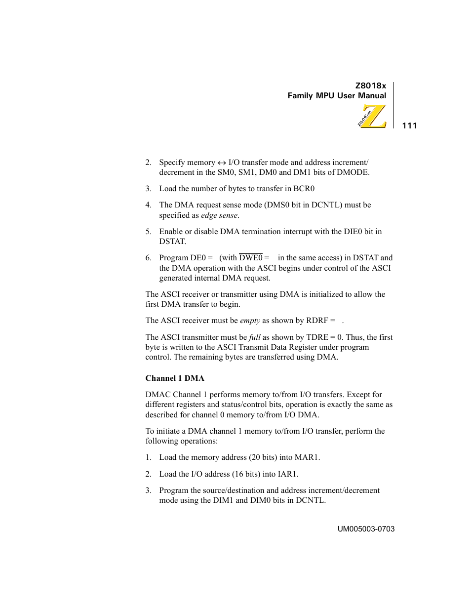 Zilog Z80180 User Manual | Page 126 / 326