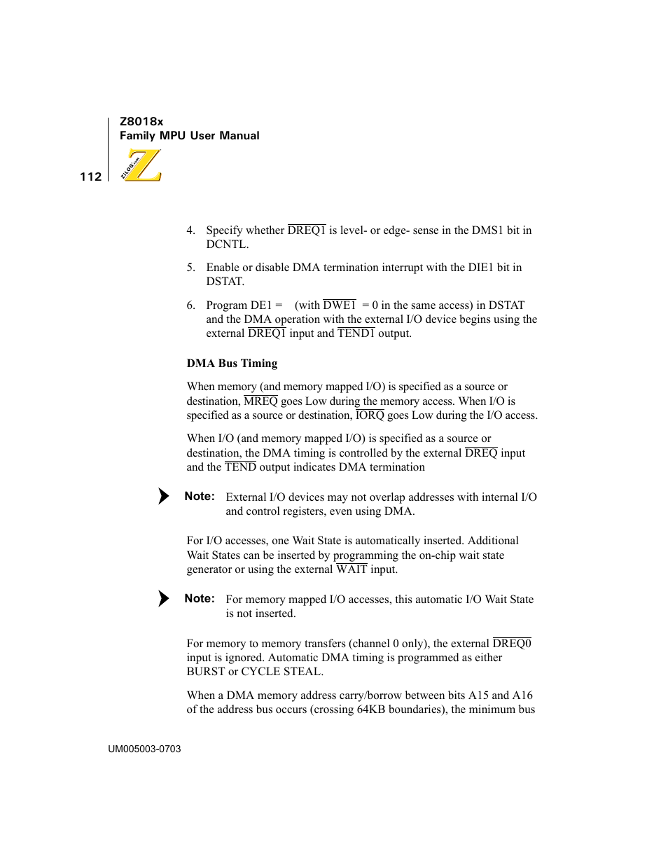 Zilog Z80180 User Manual | Page 127 / 326