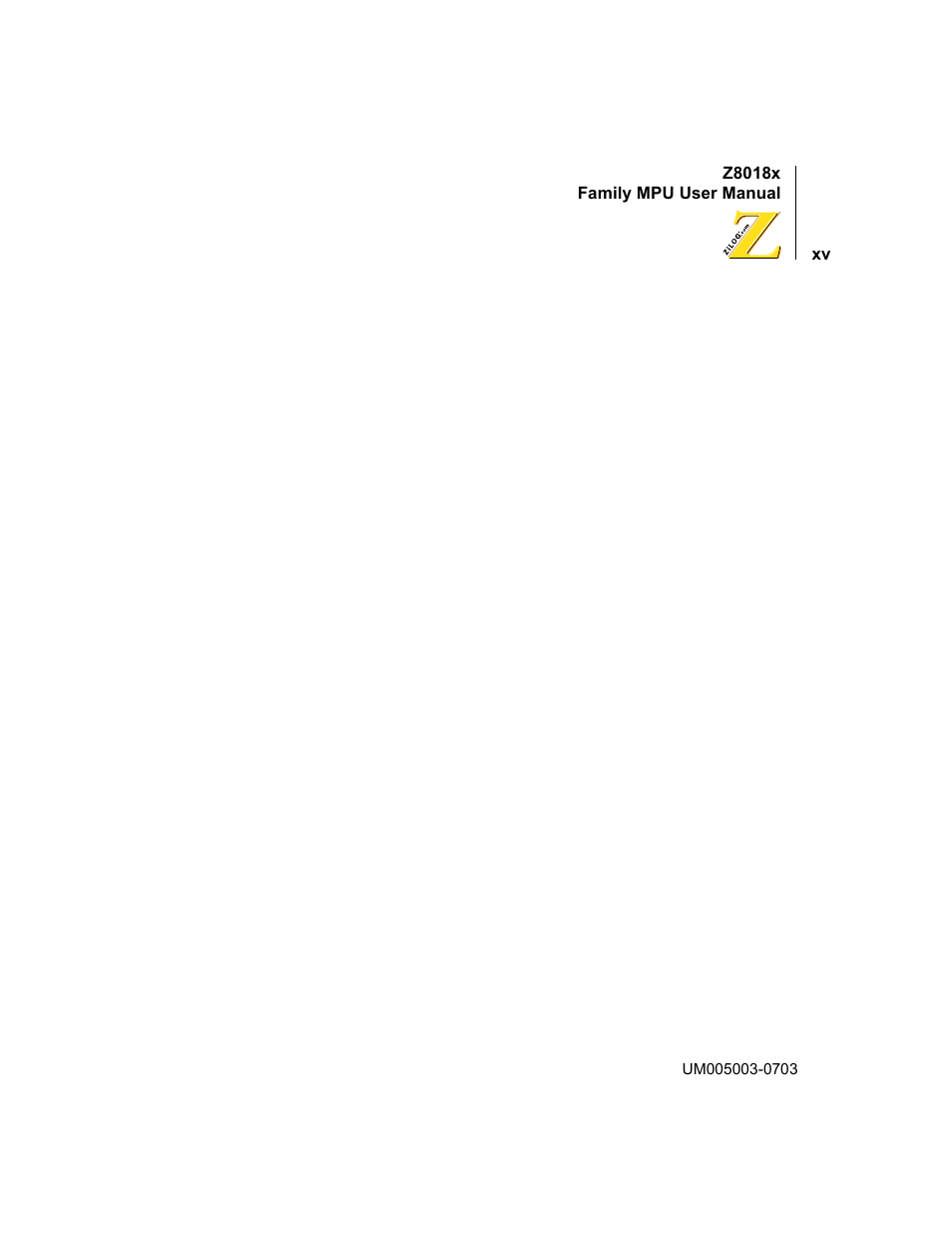 Zilog Z80180 User Manual | Page 15 / 326