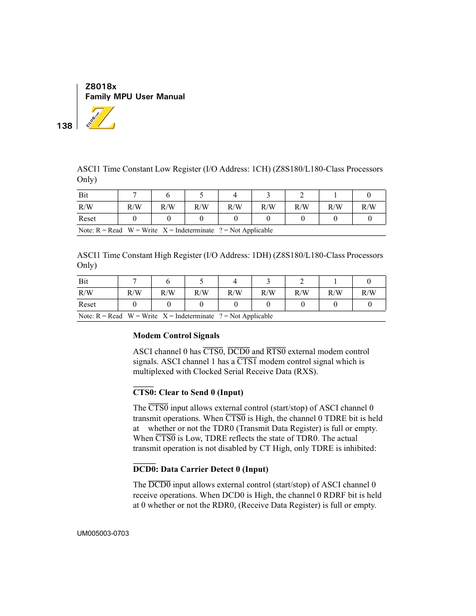 Zilog Z80180 User Manual | Page 153 / 326