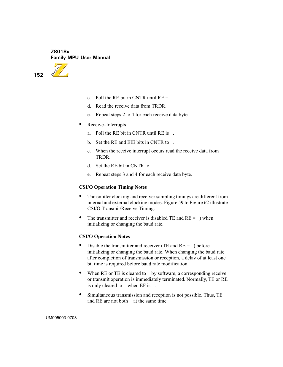 Zilog Z80180 User Manual | Page 167 / 326