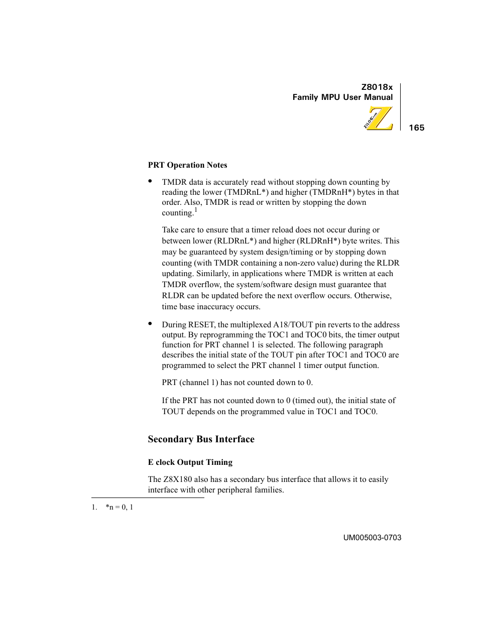 Zilog Z80180 User Manual | Page 180 / 326