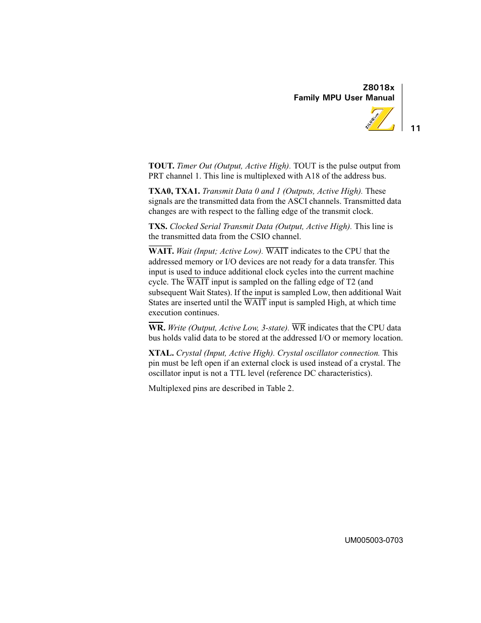 Zilog Z80180 User Manual | Page 26 / 326