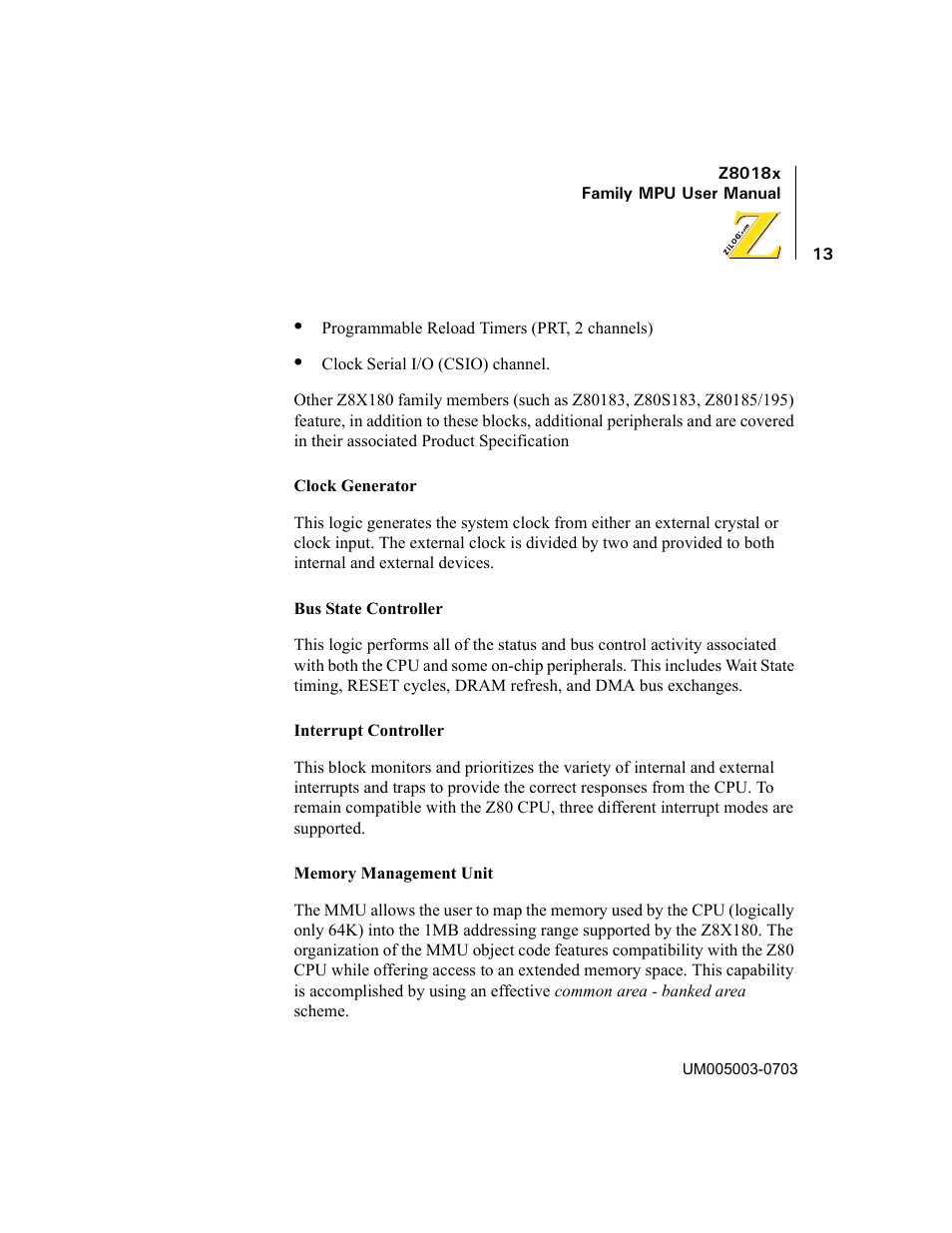 Zilog Z80180 User Manual | Page 28 / 326