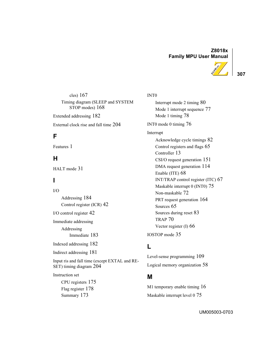 Zilog Z80180 User Manual | Page 323 / 326