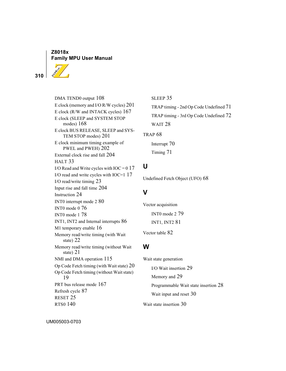 Zilog Z80180 User Manual | Page 326 / 326