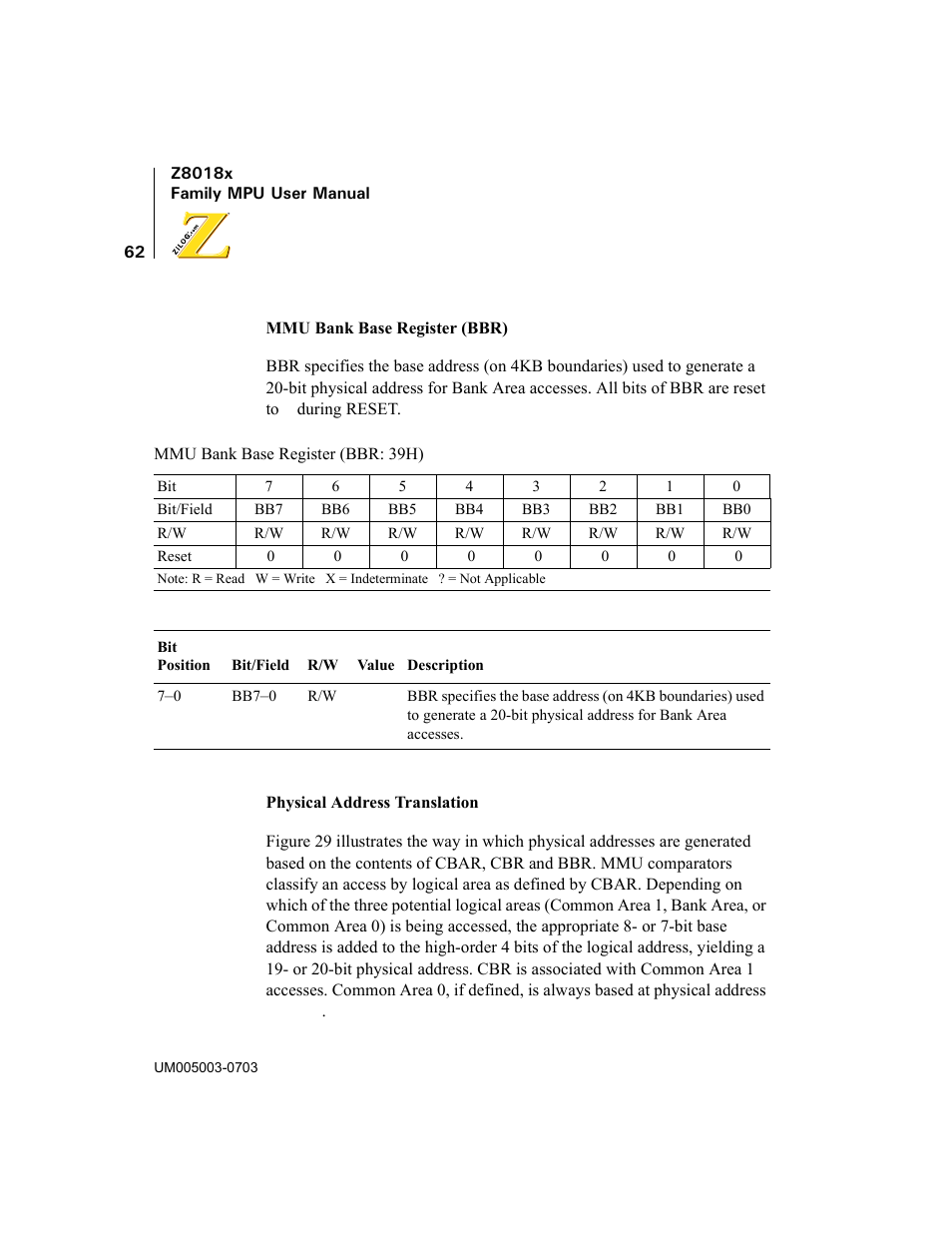 Zilog Z80180 User Manual | Page 77 / 326