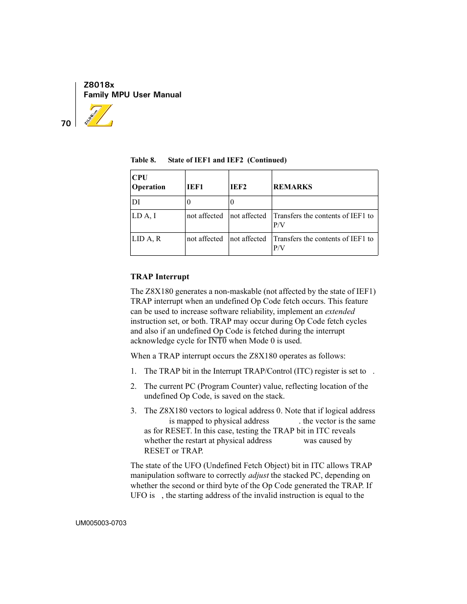 Zilog Z80180 User Manual | Page 85 / 326