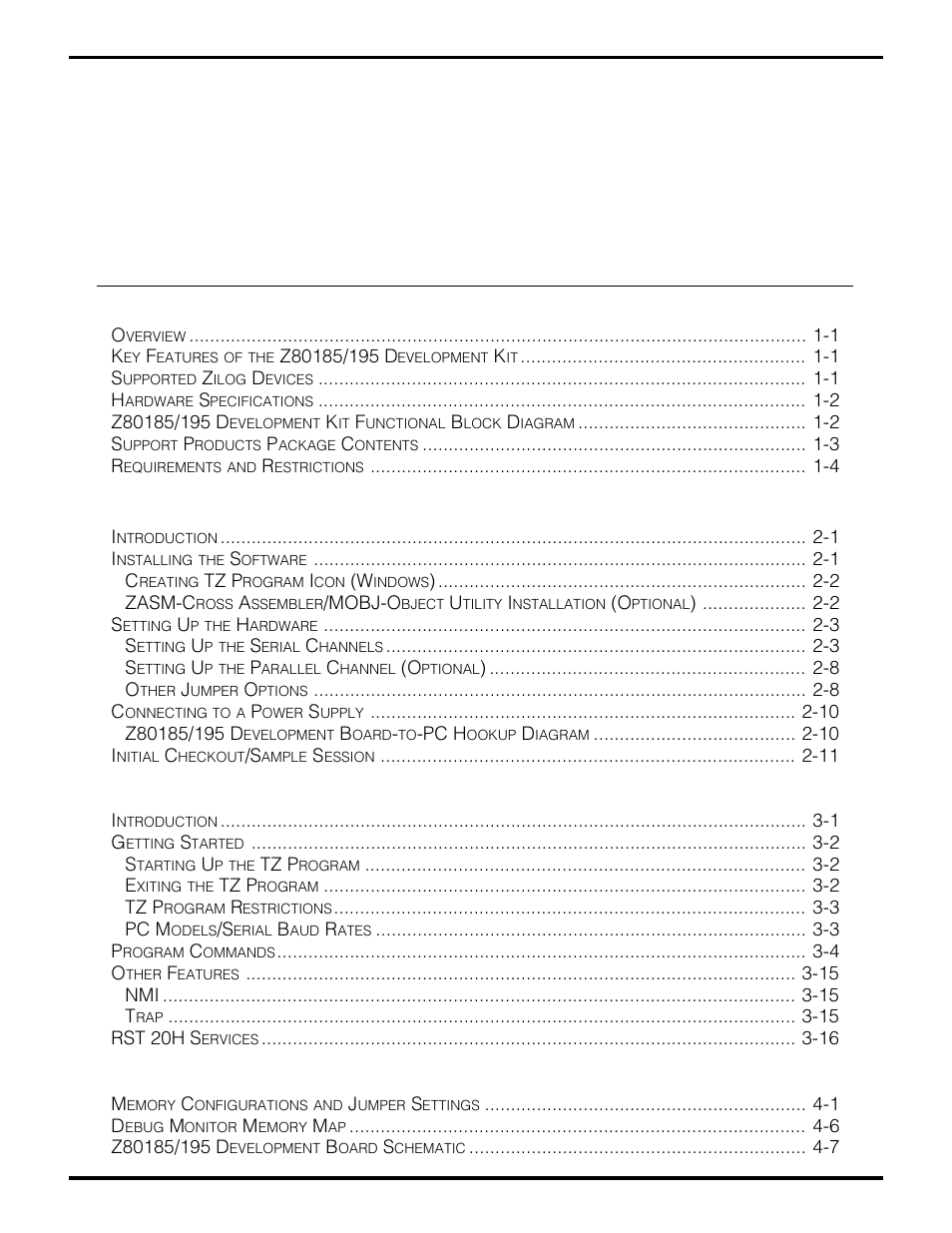 Evelopment, Anual | Zilog Z80195 User Manual | Page 3 / 47