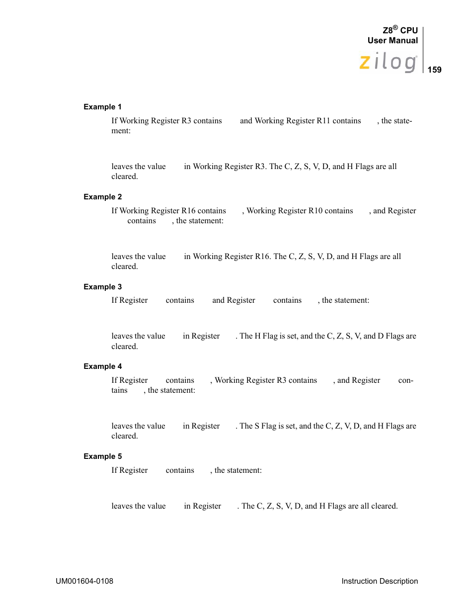 Zilog Z86193 User Manual | Page 166 / 260