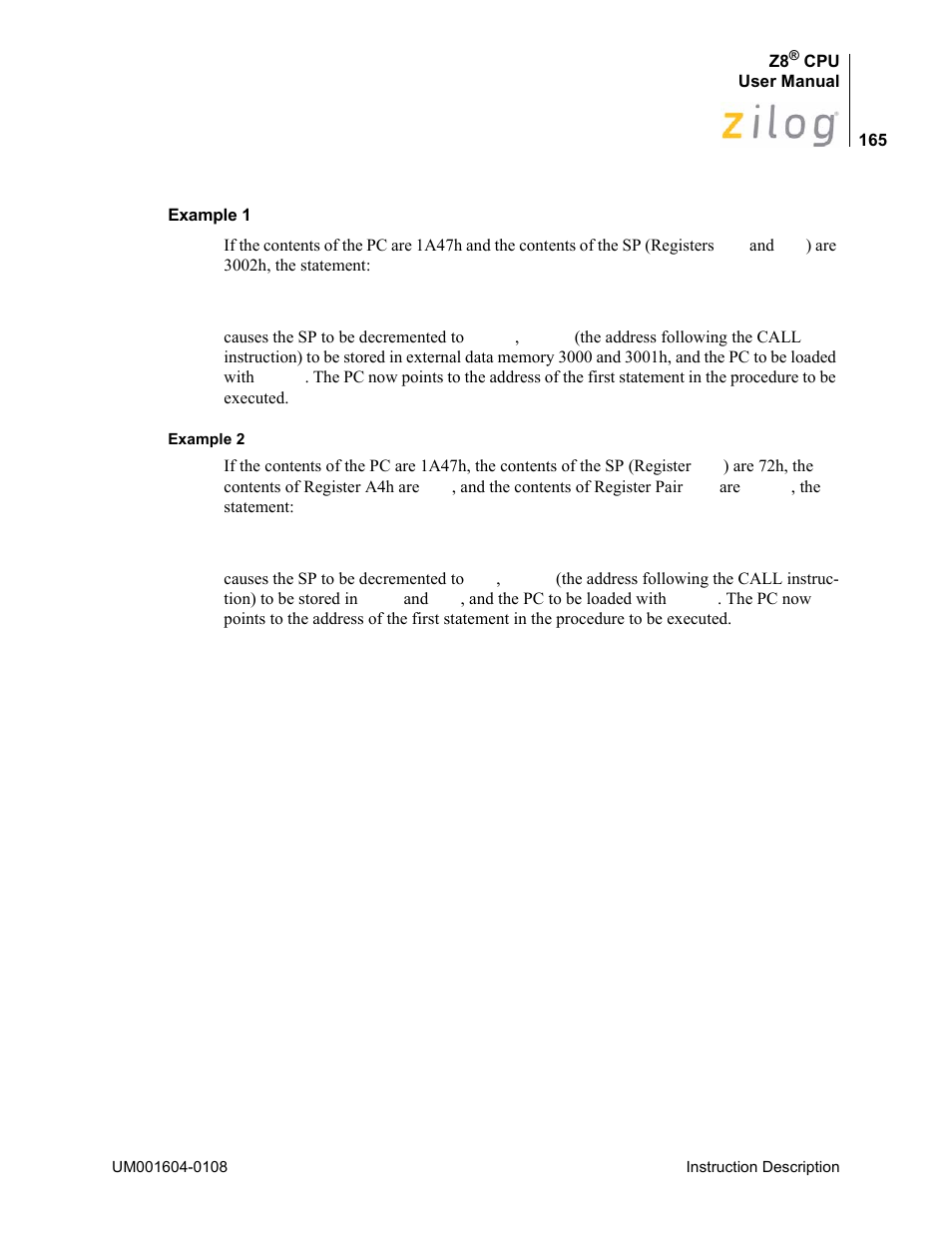 Zilog Z86193 User Manual | Page 172 / 260