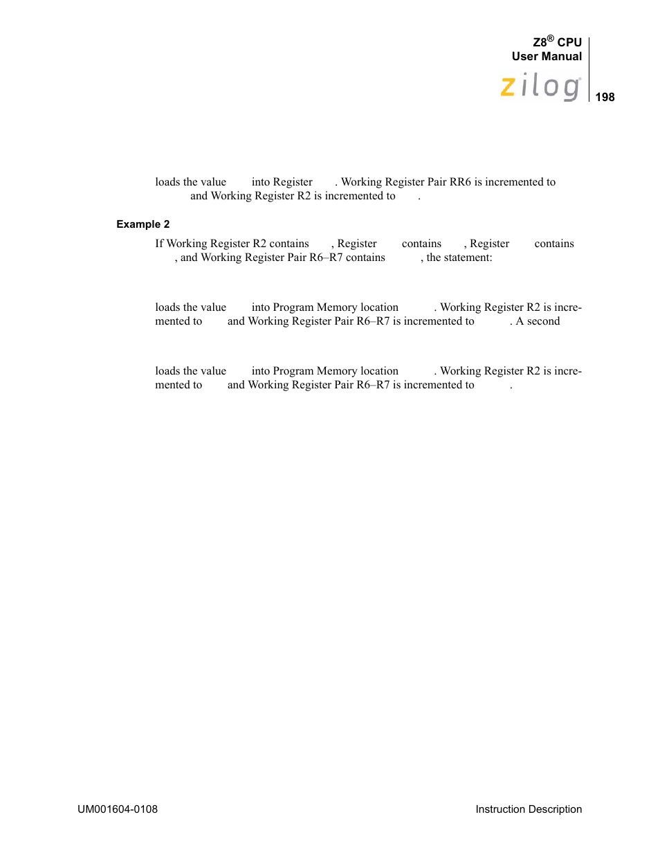 Zilog Z86193 User Manual | Page 205 / 260