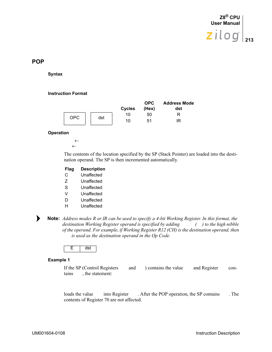 Zilog Z86193 User Manual | Page 220 / 260