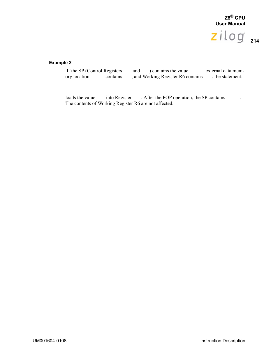 Zilog Z86193 User Manual | Page 221 / 260