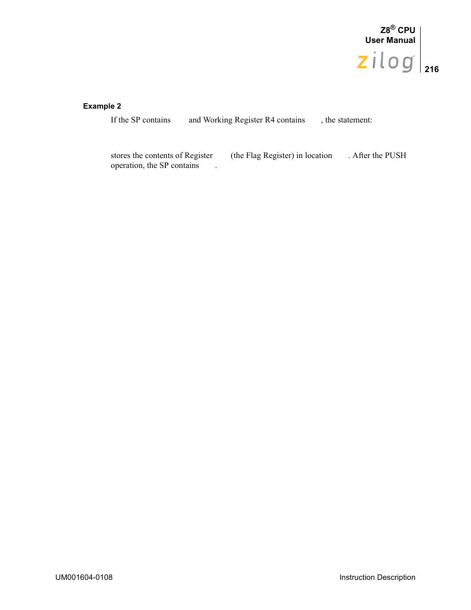 Zilog Z86193 User Manual | Page 223 / 260