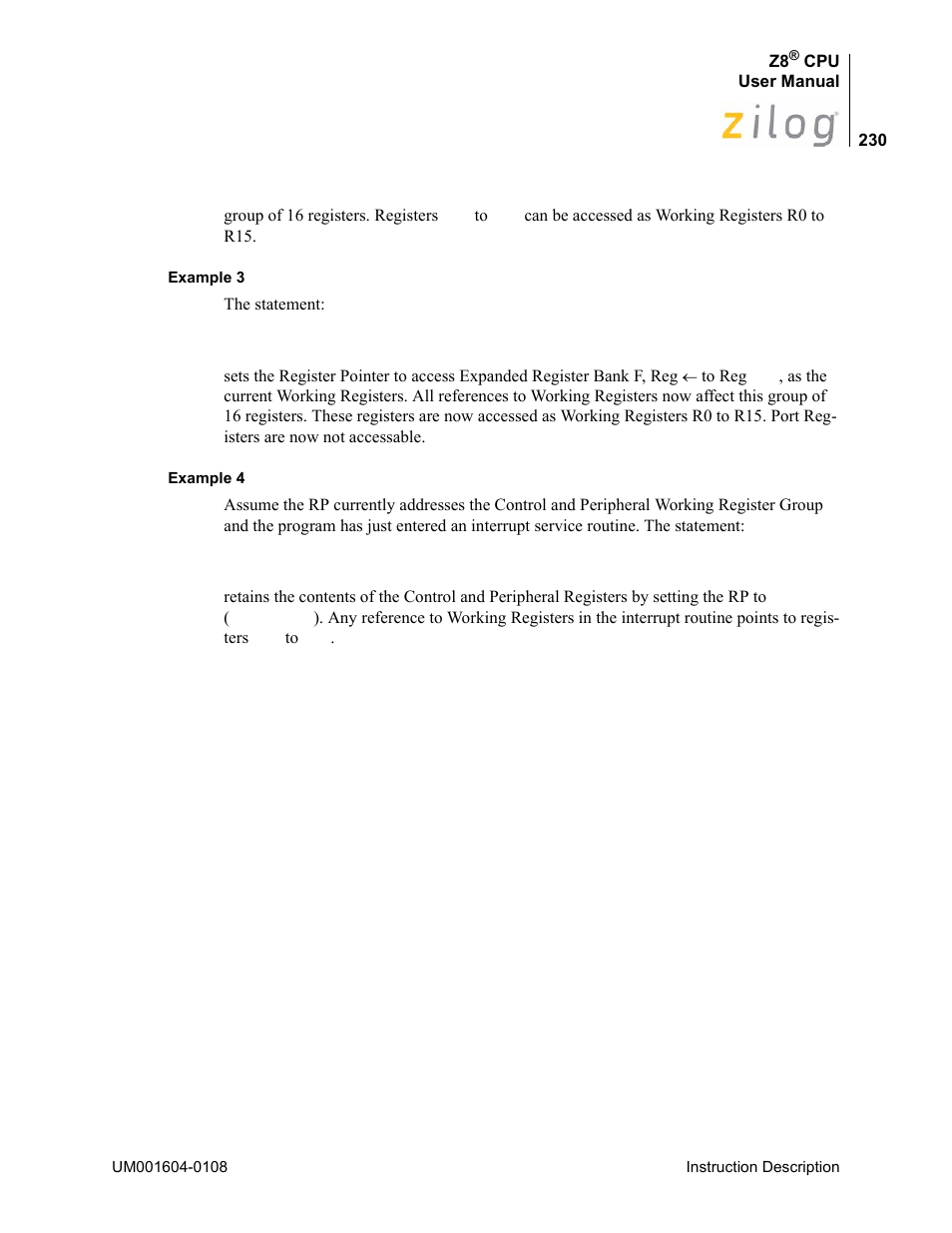 Zilog Z86193 User Manual | Page 237 / 260