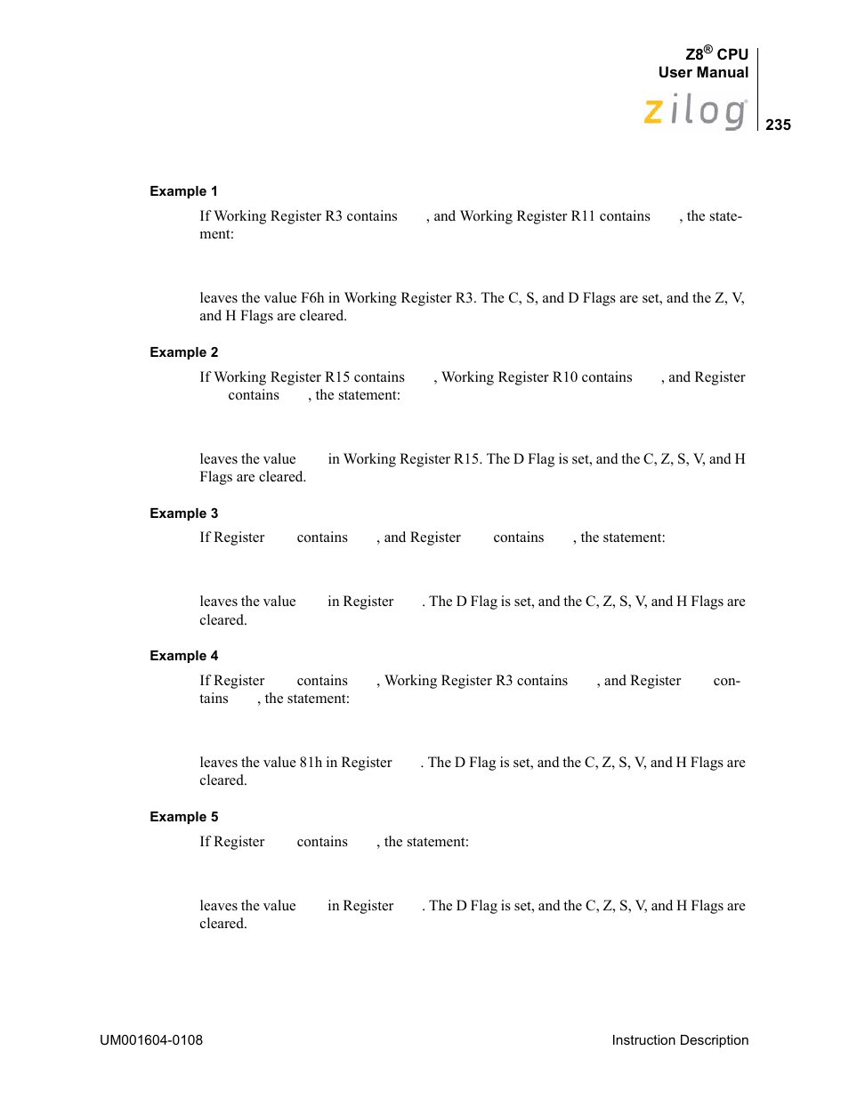 Zilog Z86193 User Manual | Page 242 / 260