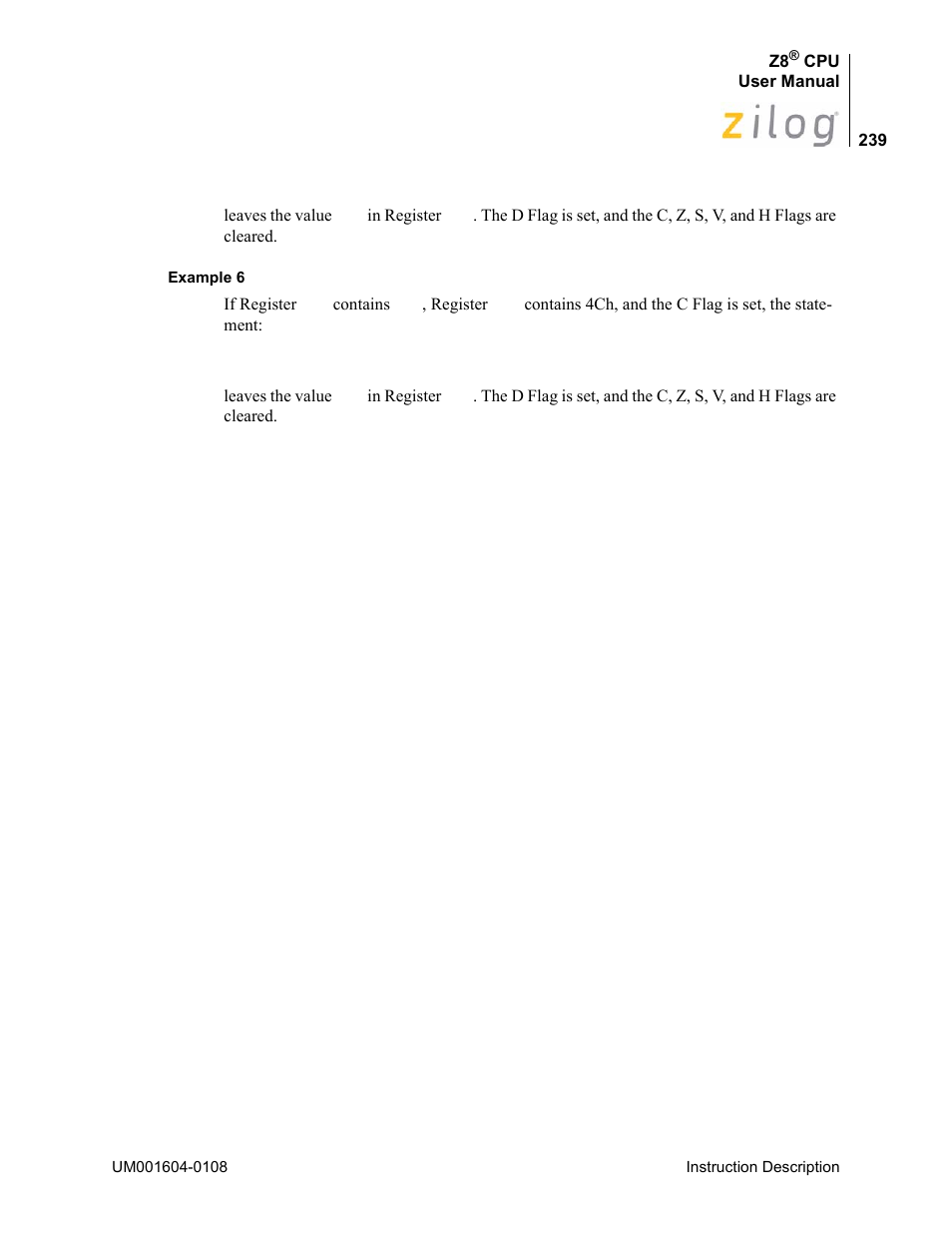 Zilog Z86193 User Manual | Page 246 / 260