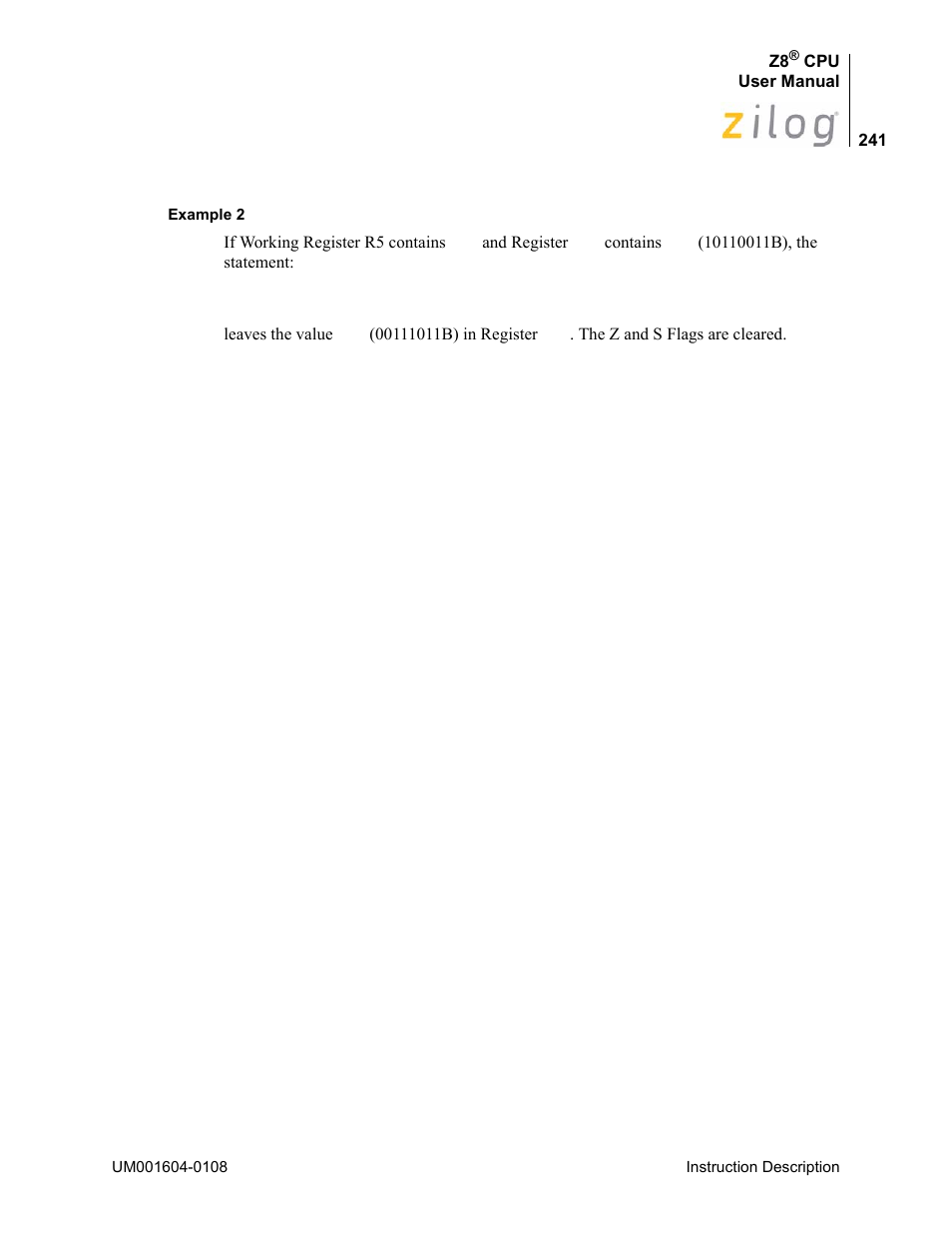 Zilog Z86193 User Manual | Page 248 / 260