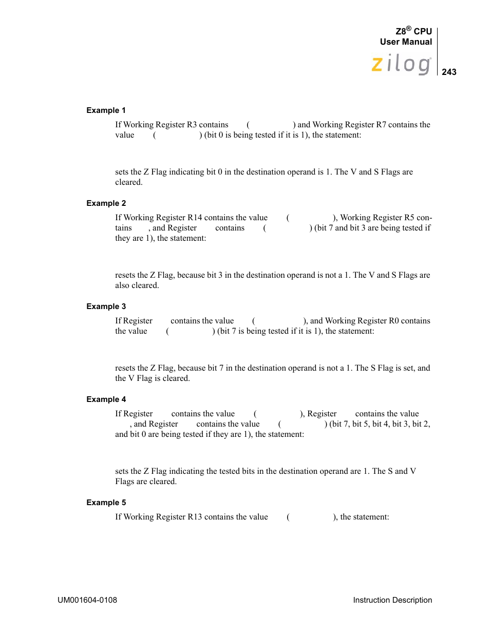 Zilog Z86193 User Manual | Page 250 / 260