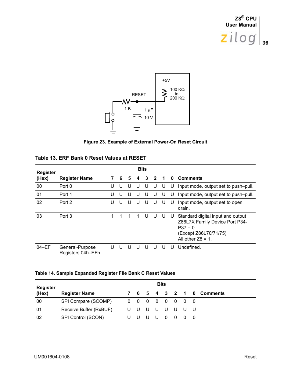 Z8 cpu (see, Figure 23 | Zilog Z86193 User Manual | Page 43 / 260