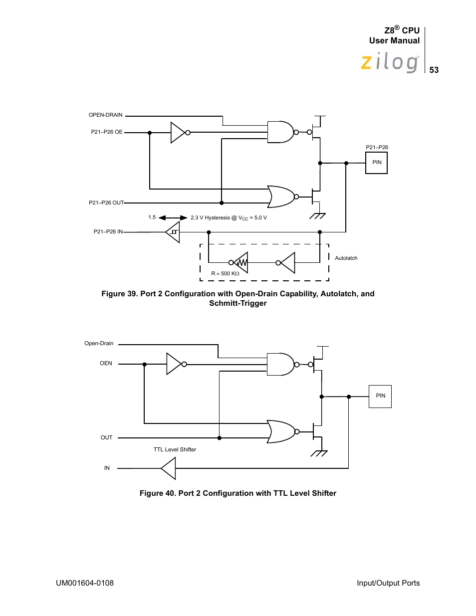 Figure 39, Cpu user manual | Zilog Z86193 User Manual | Page 60 / 260