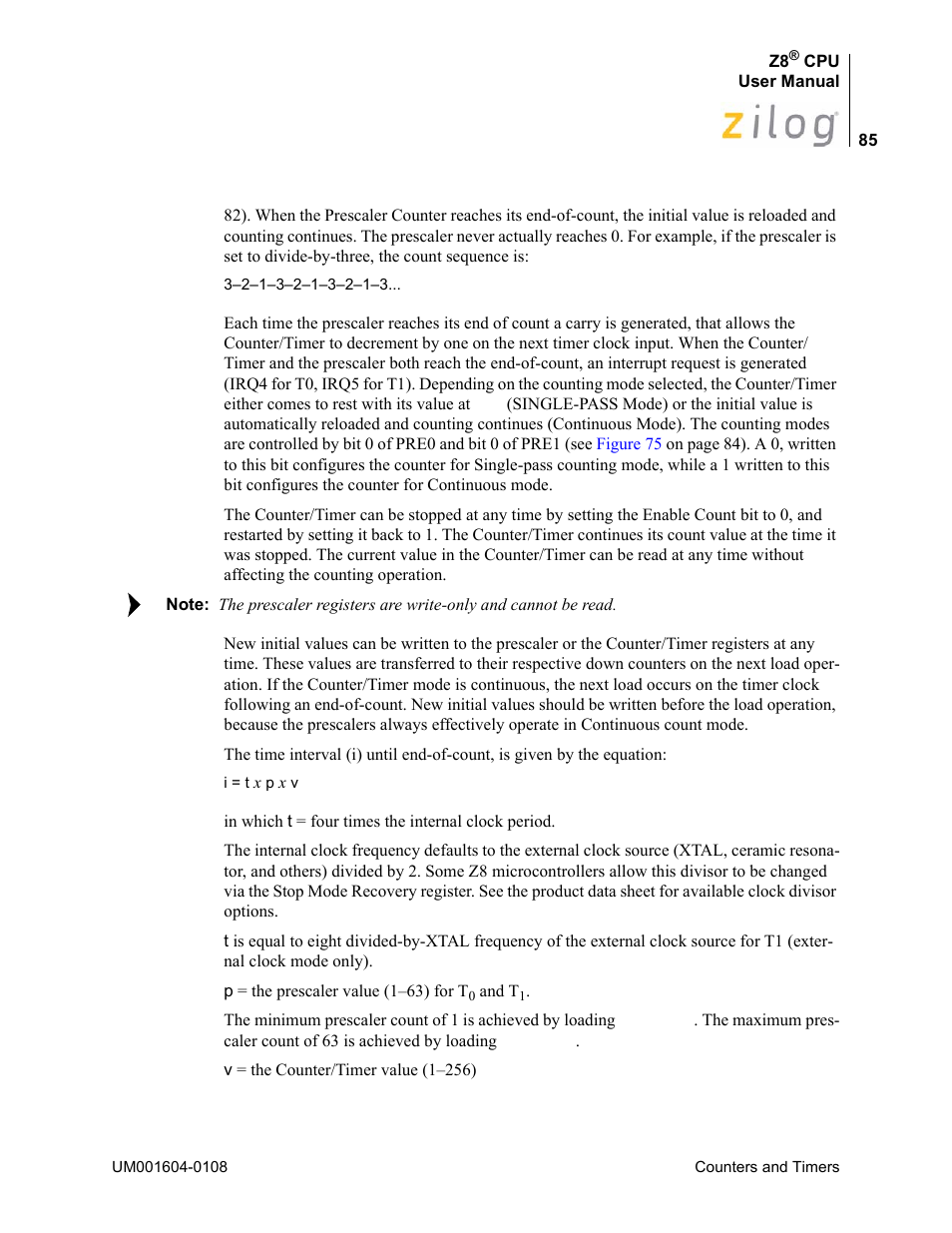 Zilog Z86193 User Manual | Page 92 / 260