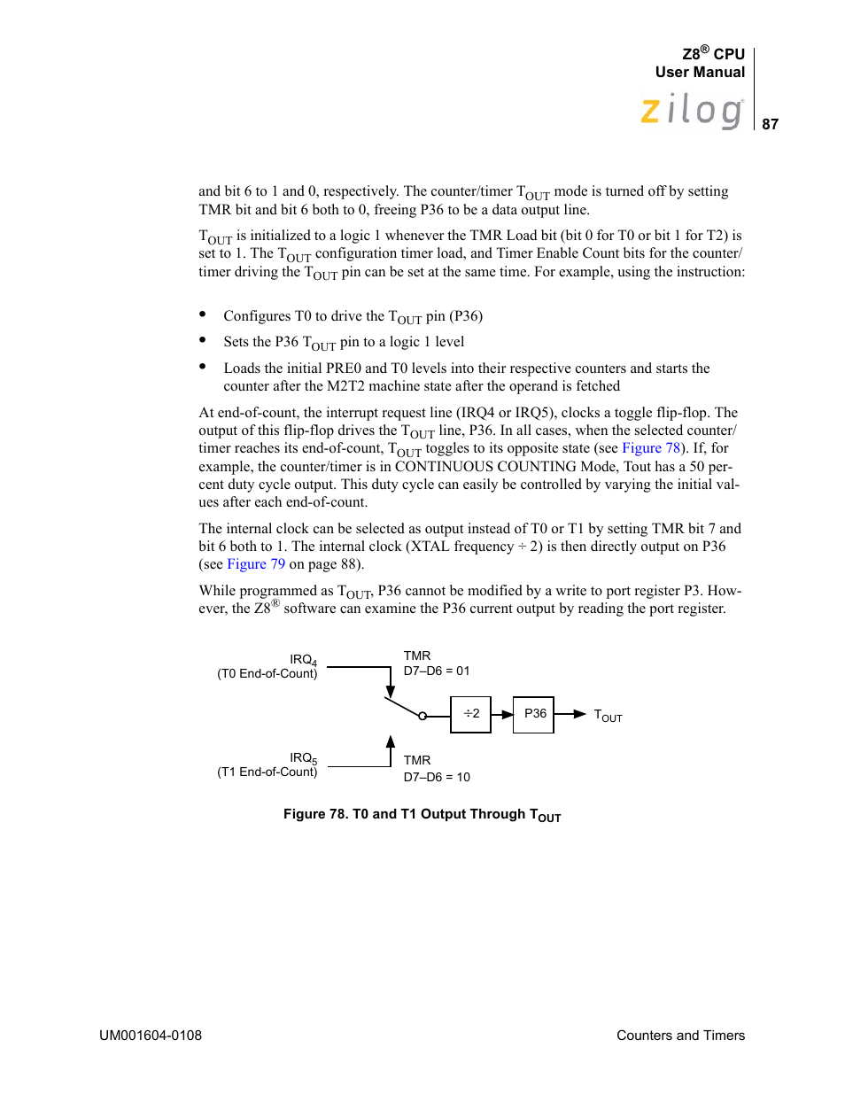 Zilog Z86193 User Manual | Page 94 / 260