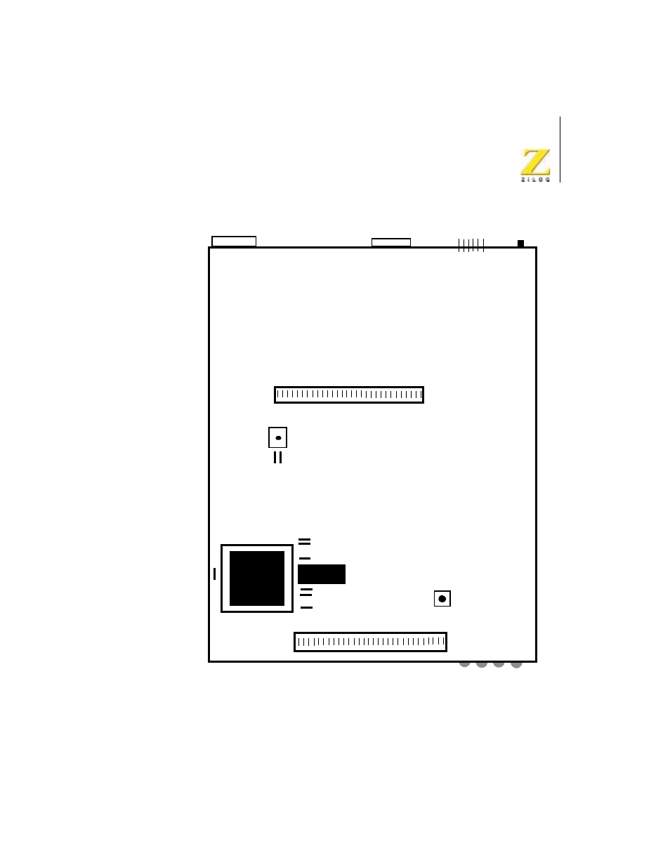 Figure 2, Z86c36 icebox external top view | Zilog Z86C36 User Manual | Page 23 / 64