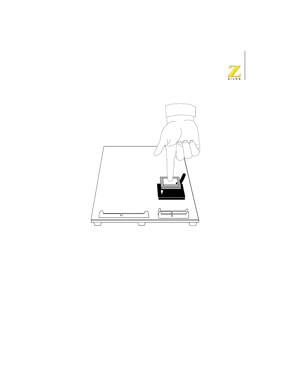 Figure 4, Ice chip installation | Zilog Z86C36 User Manual | Page 29 / 64