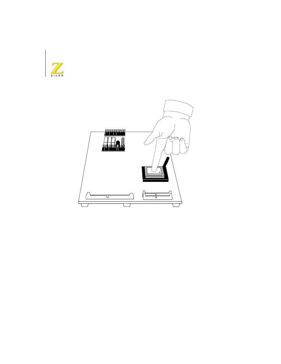 Software installation, Icebox operation, Software installation icebox operation | Figure 5, Closing the ice chip locking lever | Zilog Z86C36 User Manual | Page 30 / 64