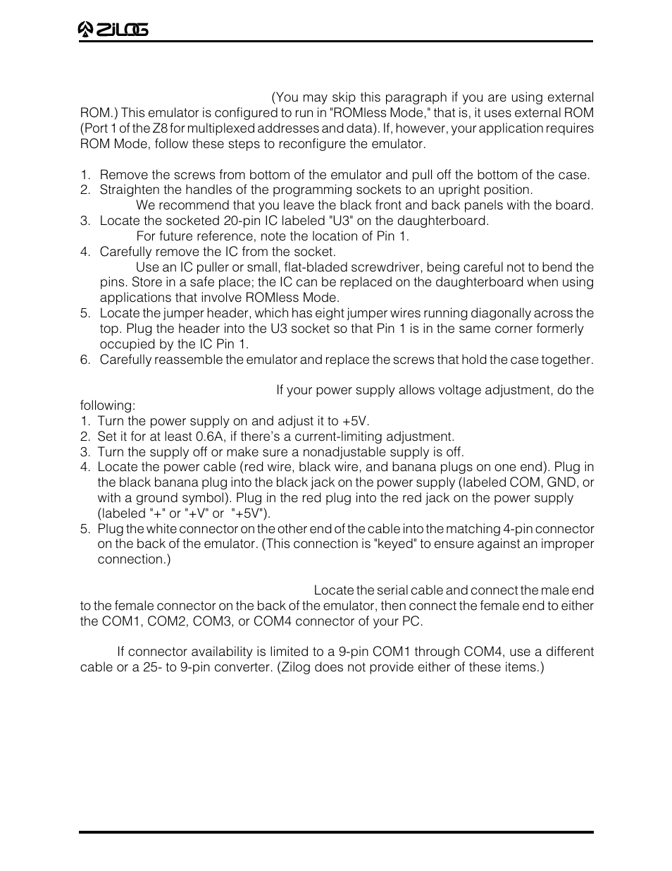 Zilog Z86E07 User Manual | Page 13 / 43